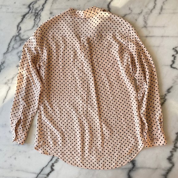Equipment Silk Heart Print Blouse - Picture 10 of 13